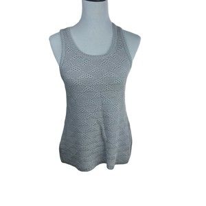Moth Anthropologie Womens Silver Sana Crochet Knit Sweater Tank Top Size S